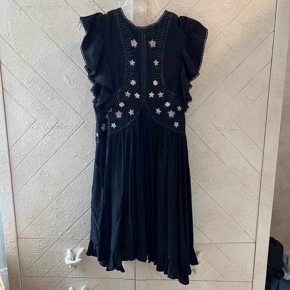 NWT By Anthropologie V-Neck Sequin Deco Swing Dress SIZE M - Picture 4 of 6